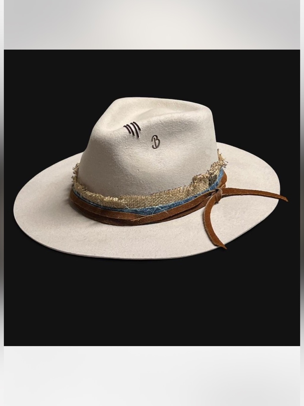 Brittoli by Montecarlo hat company, wide brim rancher fedora hat ,western, boho